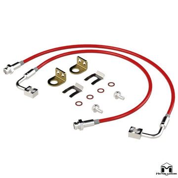 Metal Cloak Rear JK Wrangler Replacement Brake Lines, Pair 24.5"