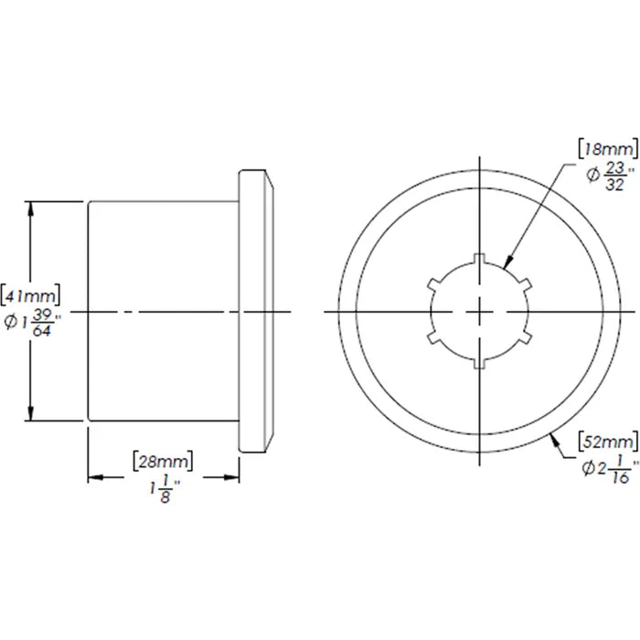 Trail-Gear Leaf spring bushing rear Leaf