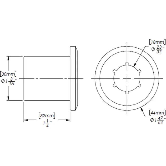 Trail-gear Leaf Spring bushings at front frame