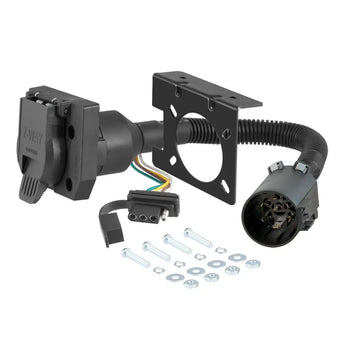 CURT Dual-Output 7 & 4-Way Connector (Plugs into USCAR)