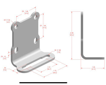 APEX DESIGNS Universal Bracket for Gauge Mounts