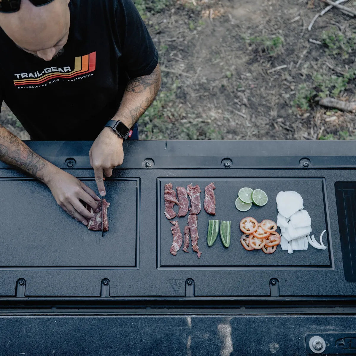 All Pro 2005-Current Toyota Tacoma Overland Tailgate Table | Smooth Surface (Black) AP-309452
