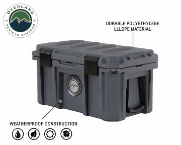 OVS D.B.S. - Dark Grey 53 QT Dry Box With Drain, And Bottle Opener