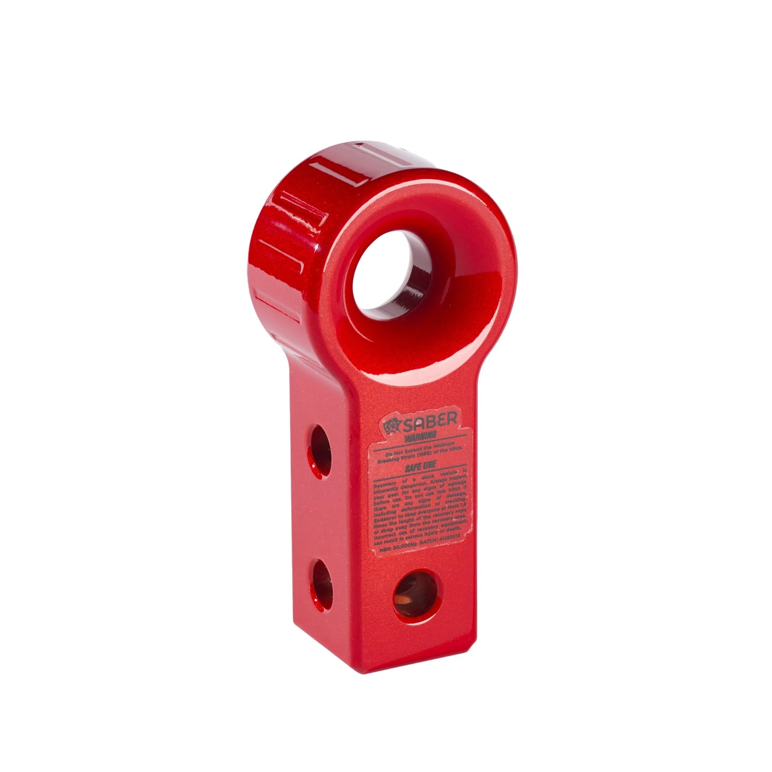 SABER RECOVERY REAR HITCH- ALUMINUM RED SBR-RFRH2R
