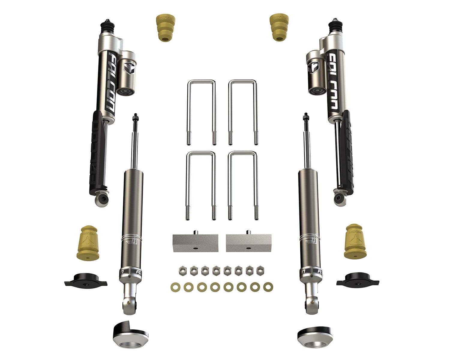 FALCON 2005-2023 Toyota Tacoma: Falcon 2.25" Sport Shock & Spacer Lift System 08-04-21-400-100