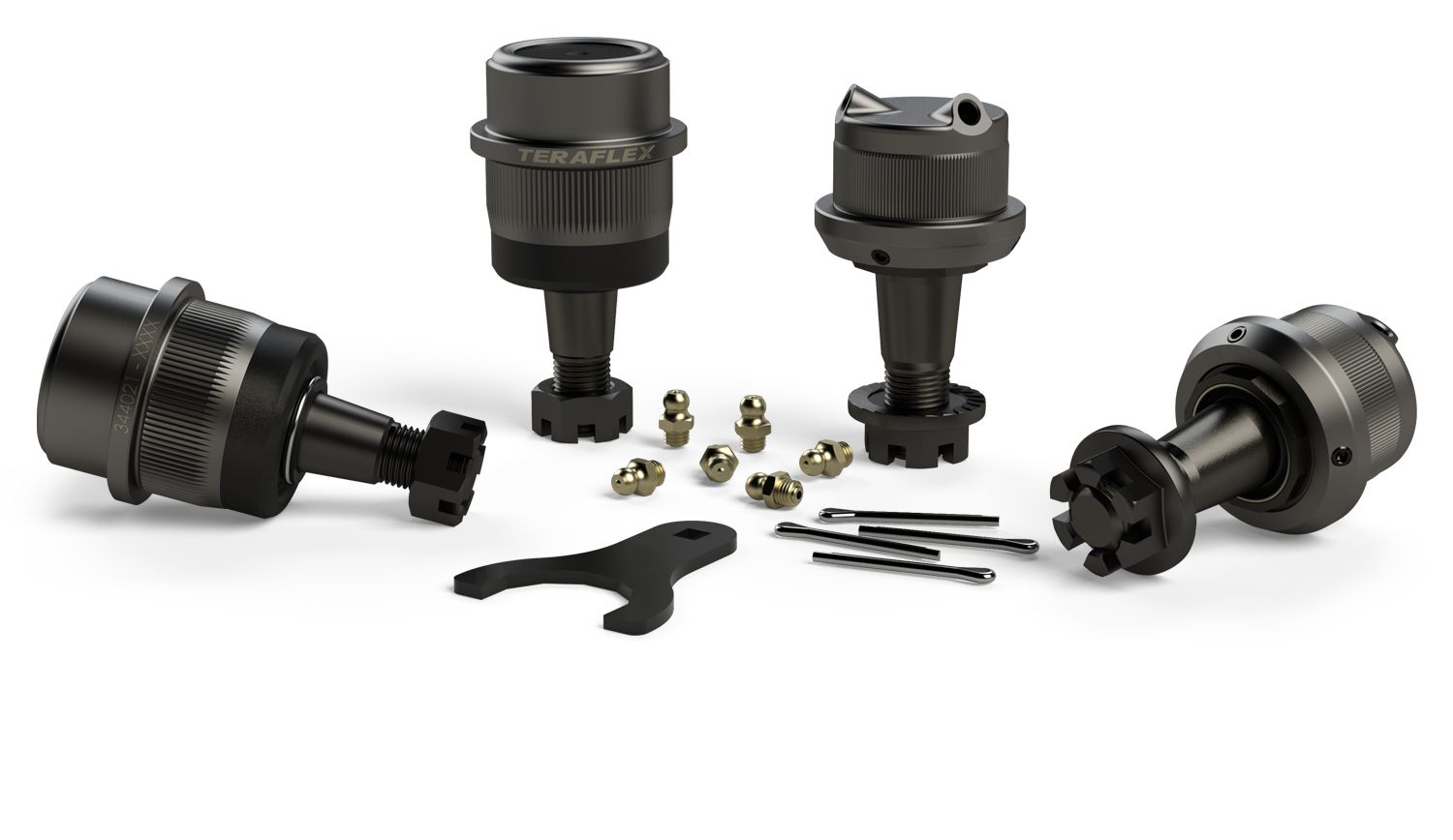 Teraflex JK: Dana 30/44 HD Ball Joint Kit w/ Knurl – Upper & Lower