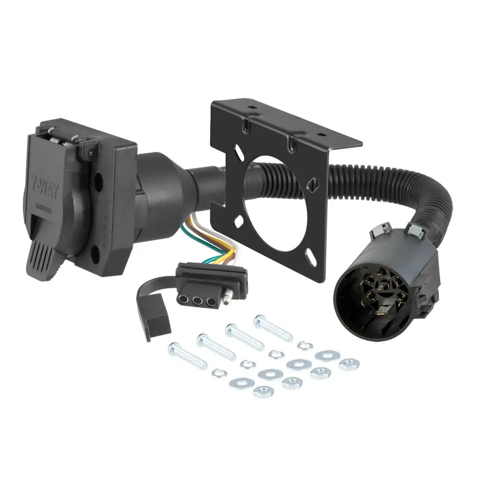 CURT Dual-Output 7 & 4-Way Connector (Plugs into USCAR)