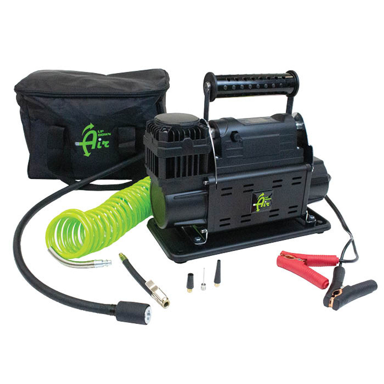 OVS Single Motor Digital Air Compressor System With Control Panel, Storage Bag, Hose & Attachments