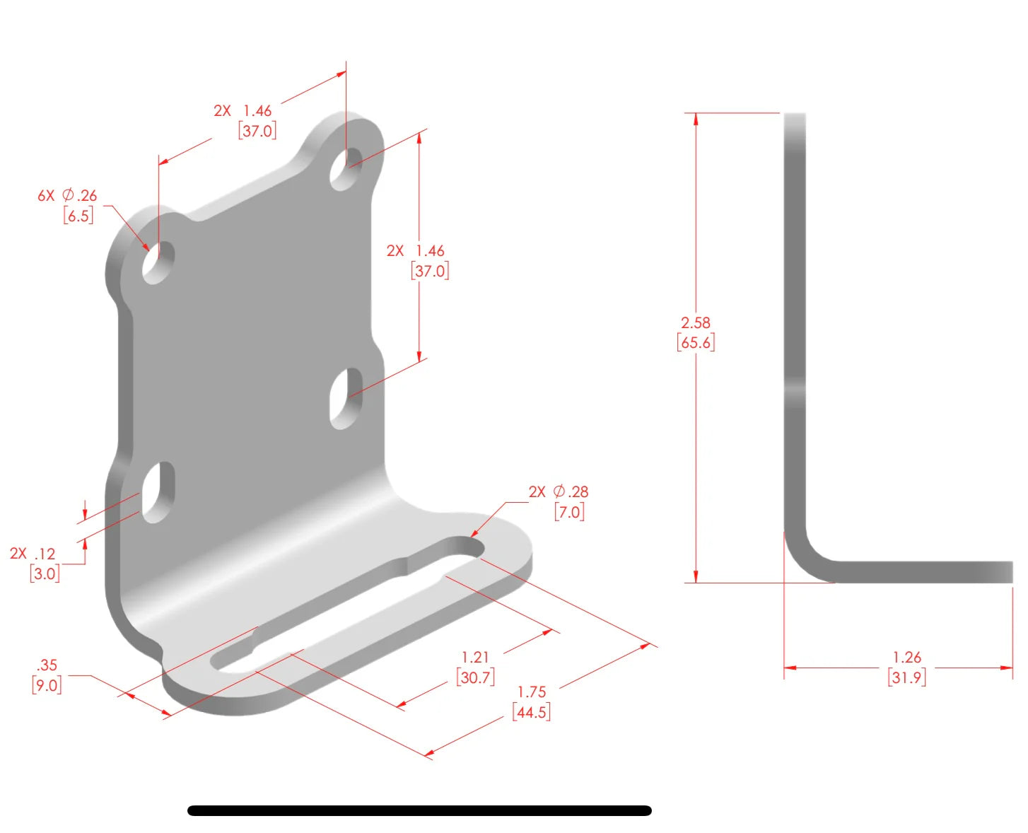 APEX DESIGNS Universal Bracket for Gauge Mounts X02-08-008