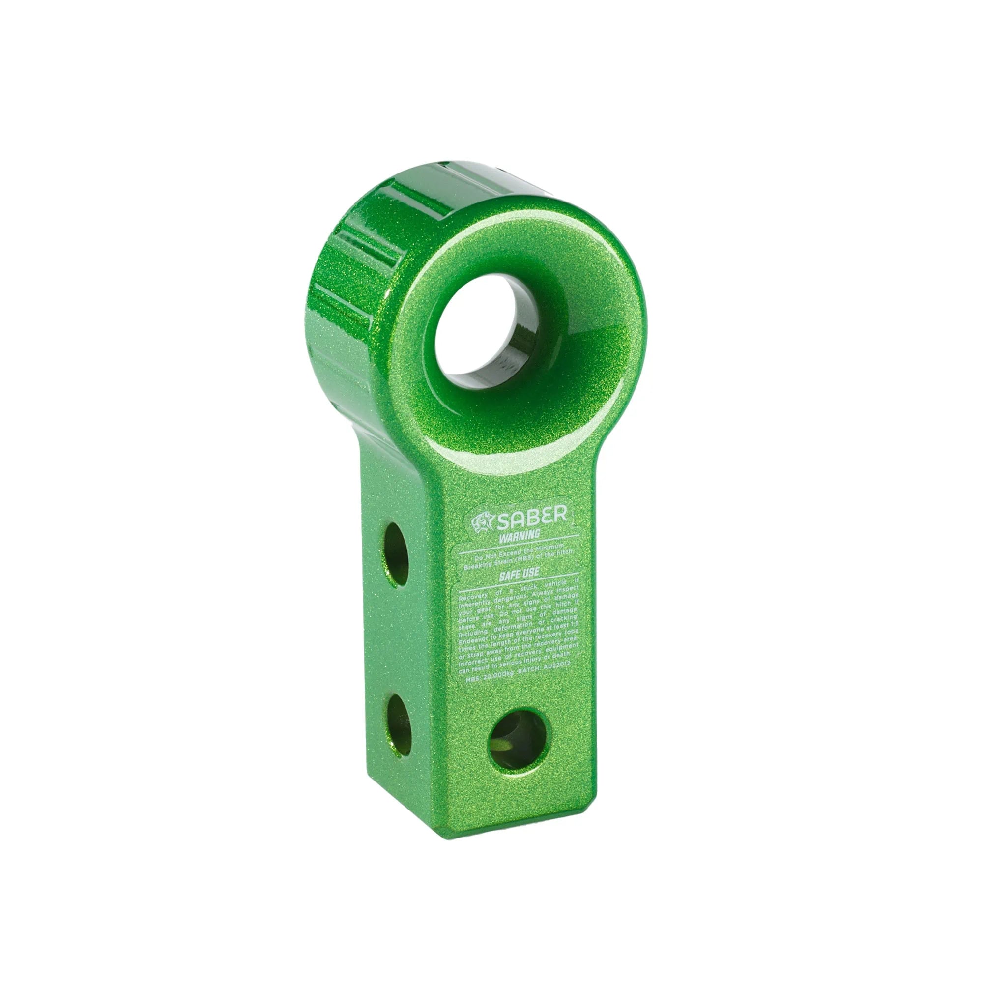 SABER RECOVERY REAR HITCH- ALUMINUM GREEN SBR-RFRH2G