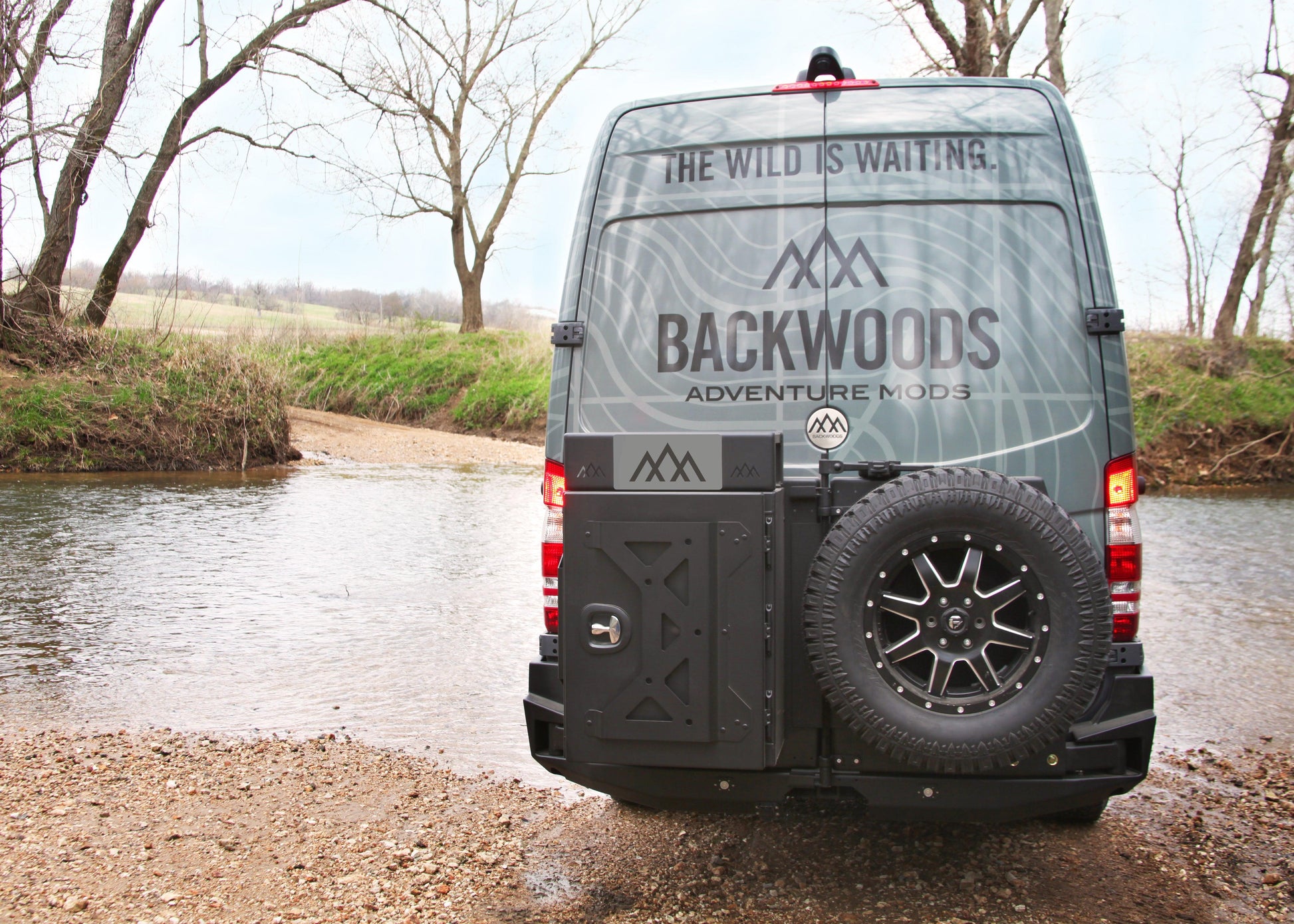 Mercedes Sprinter (2014-2018) Rear Swing Out Bumper - Backwoods Adventure Mods