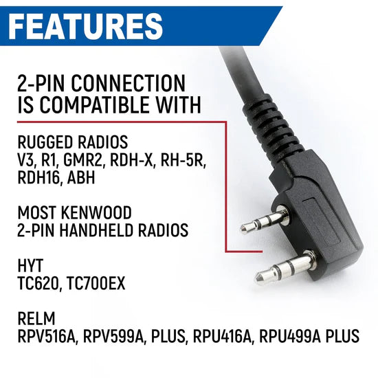 Rugged Radio Hand Speaker Mic Waterproof for Handheld