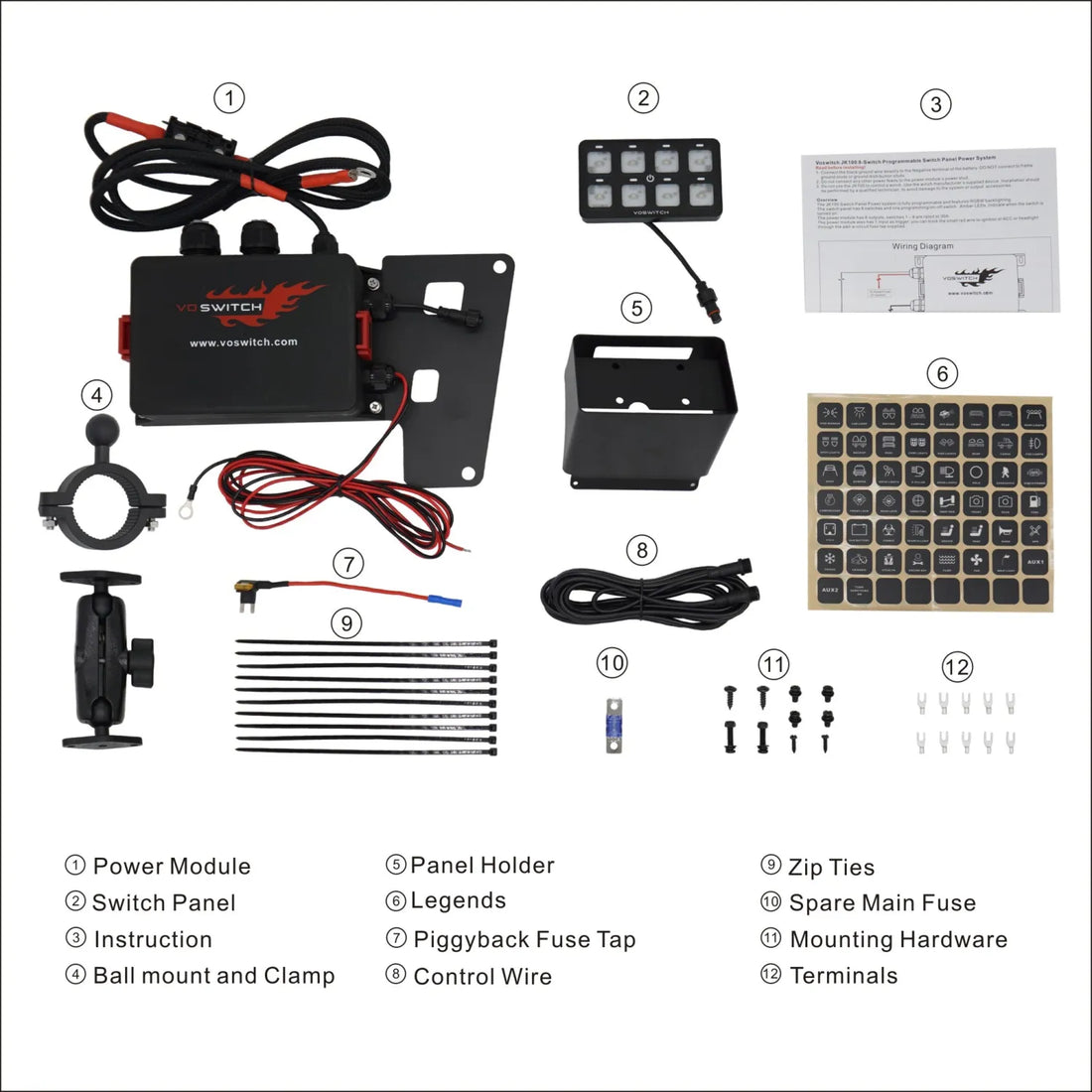 Voswitch Switch Programmable Control System for Jeep Wrangler JK & JKU 2007-2018