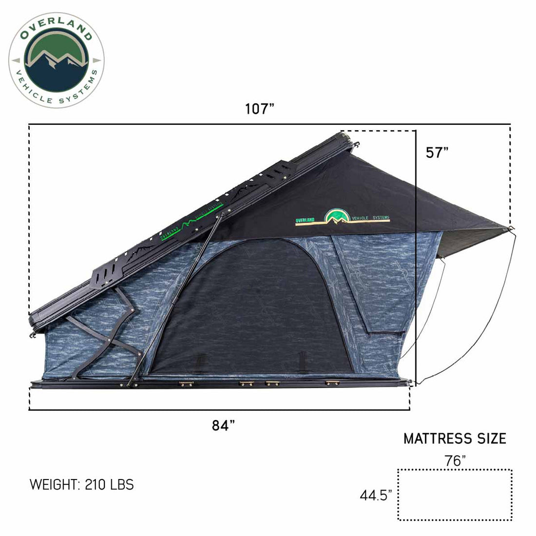 OVS XD Lohtse Clamshell Aluminum Hard Shell Roof Top Tent 18589902