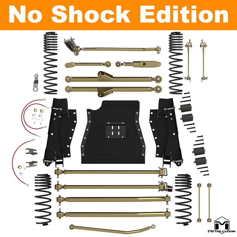 Metal Cloak Jeep LJ Wrangler 4.5" Lock-N-Load Long Arm Suspension & Lift Kit A4645