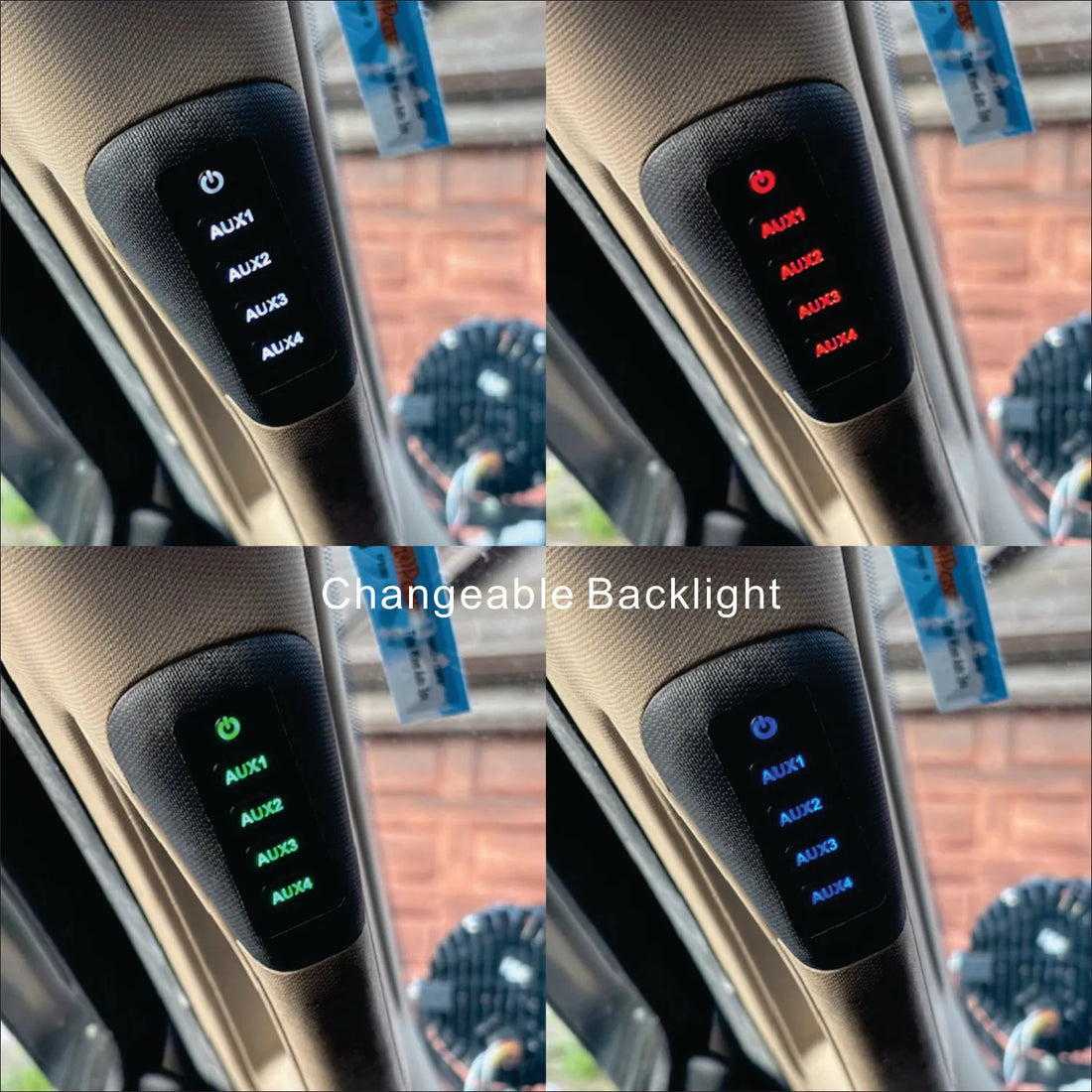 Voswitch R400 Grab Handle AUX Switch Panel for Ram 2500 3500 2019-On, Black Finish